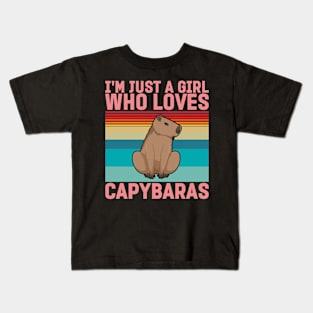 Just a girl who loves Capybaras Kids T-Shirt